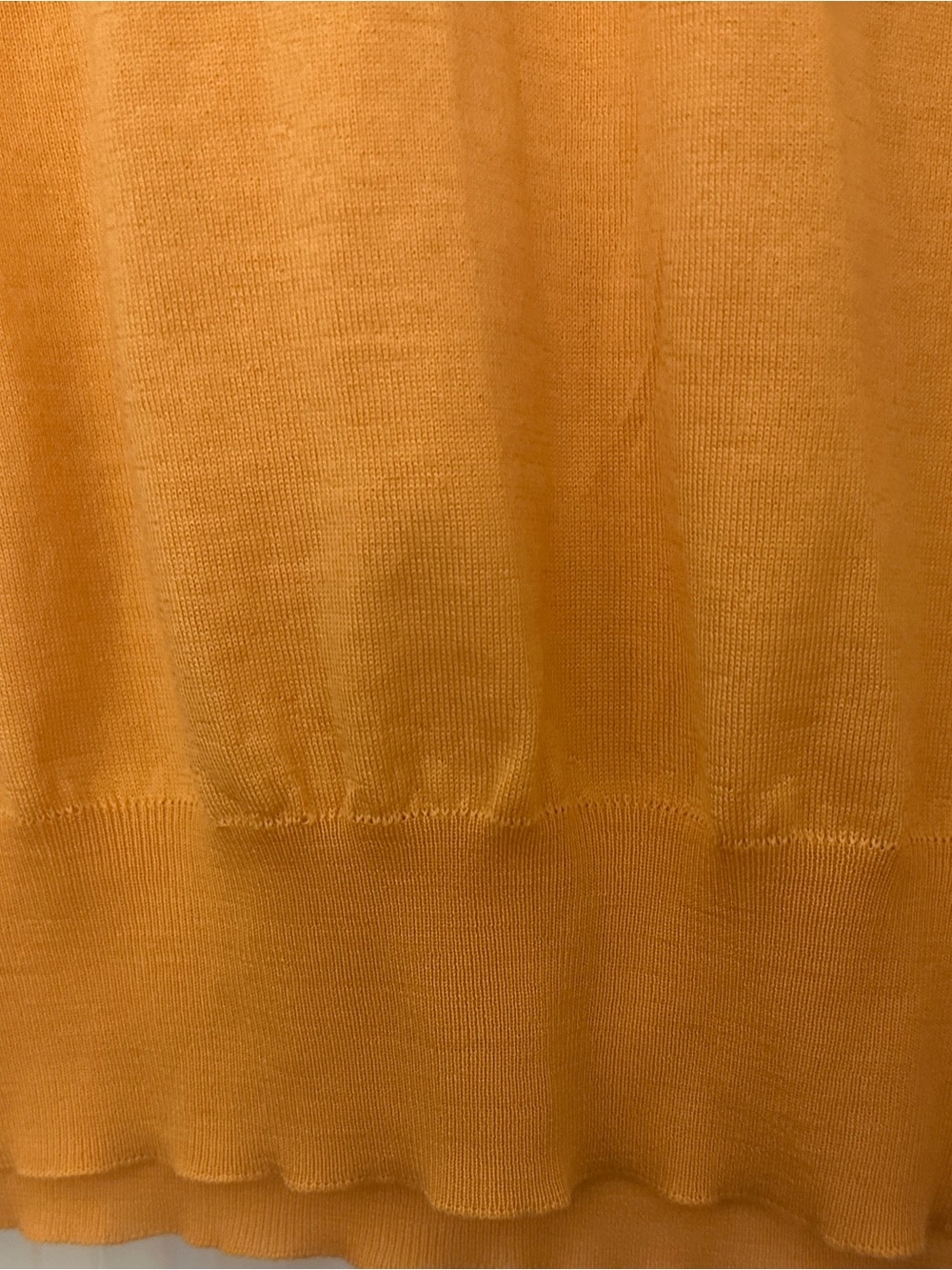 Brioni mens lambs wool polo style sweater with collar. soft melon. Size 54. - Picture 7 of 8